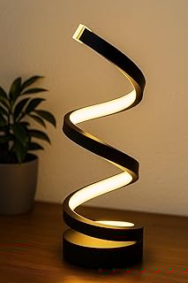 Abajur Espiral Luminária De Mesa Moderno LED Design Contemporâneo Luz Frio/Quente Bivolt