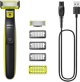 Aparador e Barbeador Elétrico de Pelos Philips OneBlade com 4 pentes QP2824/10 À prova d’água - Bivolt