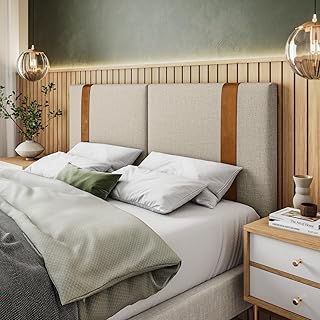 Cabeceira Dobrável ARTE Estofada em Linho Quarto Para Cama casal King