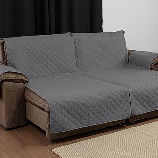 CAPA PARA PROTETORA DE SOFÁ RETRÁTIL E RECLINÁVEL DE DOIS LUGARES DE 1,20M TOTAL 2,40M X 2,40M ALTURA (Cinza)