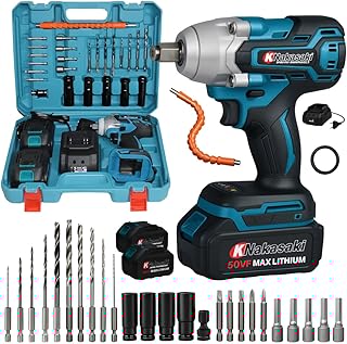 Chave De Impacto Parafusadeira Furadeira A Bateria Brushless Lítio 50V