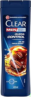 Clear Shampoo Anticaspa Men Queda Control Frasco 400Ml Branco