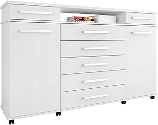 Cômoda 2 Portas 07 Gavetas London Branco - Demóbile