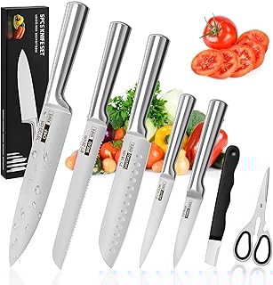 Conjunto de 7 Facas Profissionais em Aço Inoxidável 3CR13