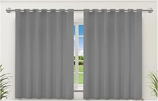 Cortina Blackout Para Sala Quarto Cozinha 200x140 cm Pelicula corta luz Alças para Varão, Cortina em PVC Antimofo Fácil Limpeza Cortina 2 metros por 1 metro e 40 centímetros (Não Acompanha Varão)