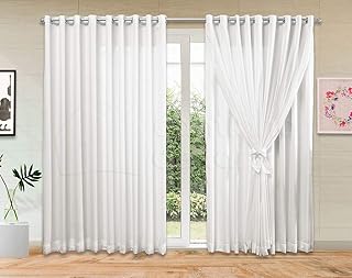 Cortina de Voil com Forro Microfibra 4,00m x 2,70m - Branco