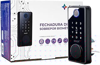 EKAZA Fechadura Digital Biométrica Inteligente Eletrônica De Embutir Sem Maçaneta Wi-Fi - EKDS-T328