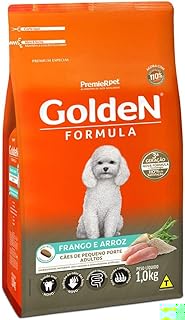 Golden - Ração Fórmula Mini Bits para Cães Adultos de Pequeno Porte Sabor Frango e Arroz - 10,1kg Premier Pet