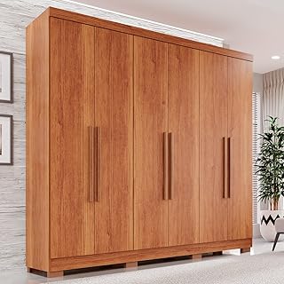 Guarda-roupa Casal 6 Portas 2 Gavetas França Cinamomo