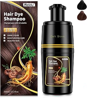 IIIMEIDU Shampoo de Tintura Marrom Escuro