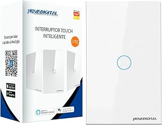 Interruptor Touch Led 1 Botão Lite Wi-fi Novadigital Smart Home Google Home Alexa Automação Residencial