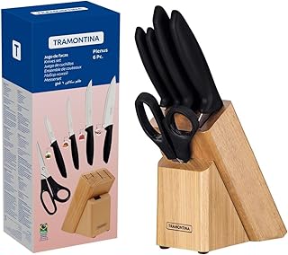 Jogo de Facas 6 Peças, Tramontina, Plenus 23498015, Preto