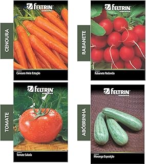 Kit 4 Sementes Legumes Horta Em Casa Jardins Vasos