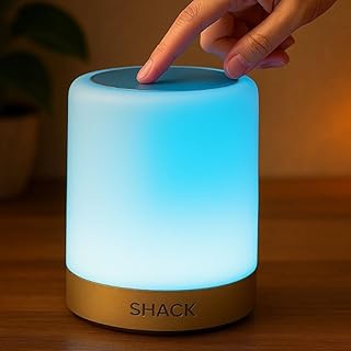 Luminária de Mesa De Cabeceira Sensível ao toque Portátil Abajur Adequada Para Quarto Sala Touch Sem Fio USB Iluminação Com Mudança de Cor RGB- SHACK
