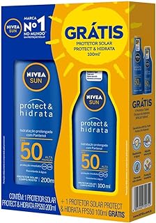 NIVEA Kit SUN Protetor Solar Protect & Hidrata FPS50 200ml + Protetor Solar Protect & Hidrata FPS50 100ml