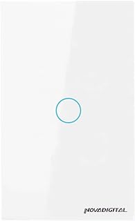 Novadigital Interruptor Touch Led 1 Botão RF433Mhz Wi-fi Smart Home Google Home Alexa Automação Residencial Original