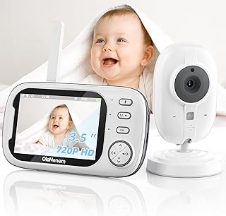 OLANENEM Baba Eletronica Sem Fio, Câmera para Bebês com Tela de 3.5