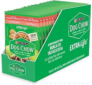 Pack Dog Chow Ração Úmida Adultos Frango - Com 15 Sachês 100g
