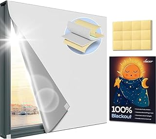 Painel Cortina 100% Blackout Adesivada Ajustável com Velcro - Sem Furar Parede - Cores Bege e Branco - Tamanhos para Janelas de 120x120cm P (Branco)