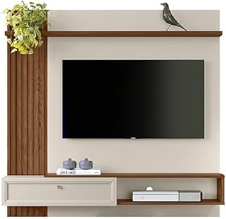 Painel Home para TVaté 55 polegadas Alvorada Freijo/Off White Linea Brasil