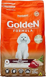 Premier Pet Ração Golden Fórmula Mini Bits Para Cães Adultos Pequeno Porte Sabor Carne E Arroz 3Kg
