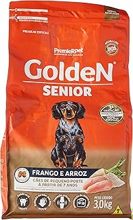 Premier Pet Ração Golden Fórmula Mini Bits Senior Para Cães Adultos De Pequeno Porte Sabor Frango E Arroz 3Kg