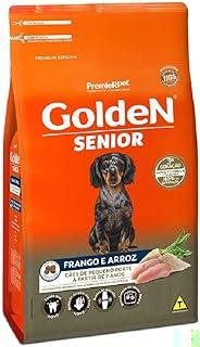Ração Golden Fórmula Mini Bits Senior para Cães Adultos de Pequeno Porte Sabor Frango e Arroz, 10,1kg Premier Pet