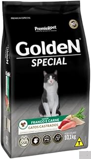 Ração Golden Special Gatos Castrados Frango e Carne 10.1kg