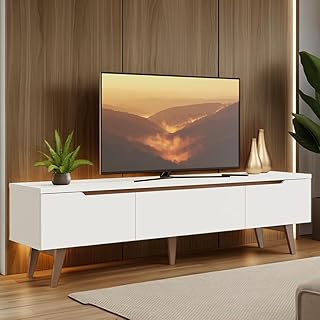 Rack para Tv até 75 Polegadas Madesa Brest 2 Portas 1 Gaveta Branco