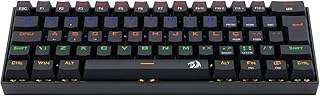 Redragon TECLADO GAMER MECANICO LAKSHMI RAINBOW PRETO SWITCH MARROM ABNT2