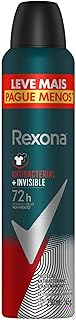 Rexona Antitranspirante Aerossol Antibacterial e Invisible Men 250Ml