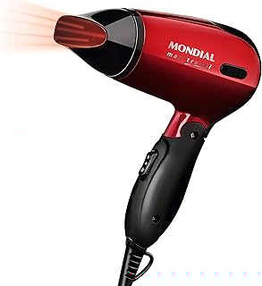 Secador Mondial, Max Travel, Bivolt, Preto/Vermelho, 1200W - SC-10