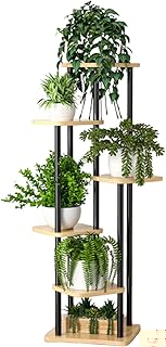 Suporte para Plantas, Prateleira de Flores de Metal Interno de 6 Camadas