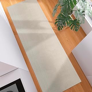 Tapete Passadeira Neutra 1,30m x 45cm Natural Quarto Cozinha Algodão Cru Antiderrapante