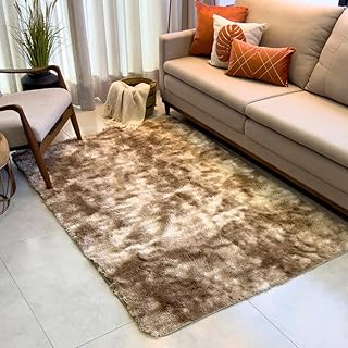 Tapete Sala, Quarto Peludo Felpudo Macio e Luxuoso 2,00m x 1,50m – Bege Mesclado